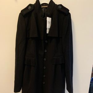 Black Diane von Furstenberg coat